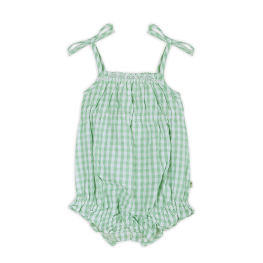 Forest Gingham Baby Romper And Headband