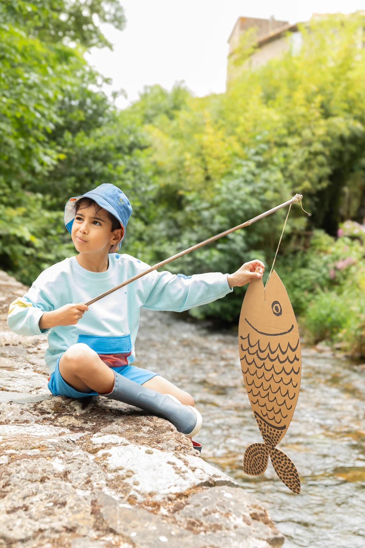 Recycled Cotton Pockets Kid Sweatshirt