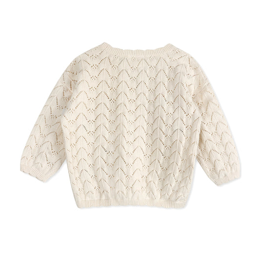 Hazel Floral Textured Baby Knit Cardigan