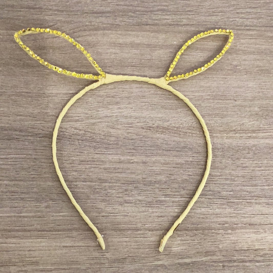 Yellow Bunny Ear Crystallized Headband