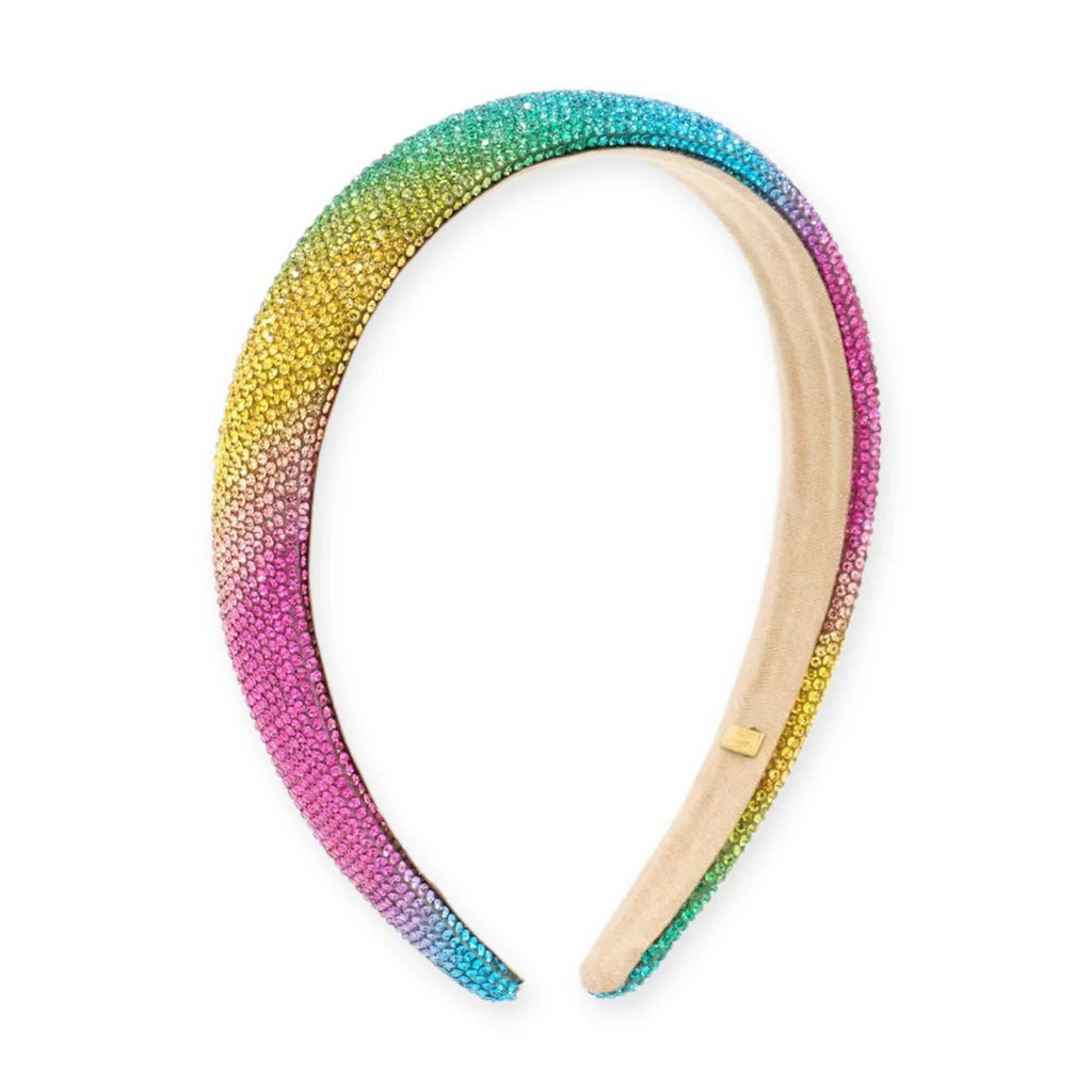 Thin Crystallized Ombre Rainbow Headband