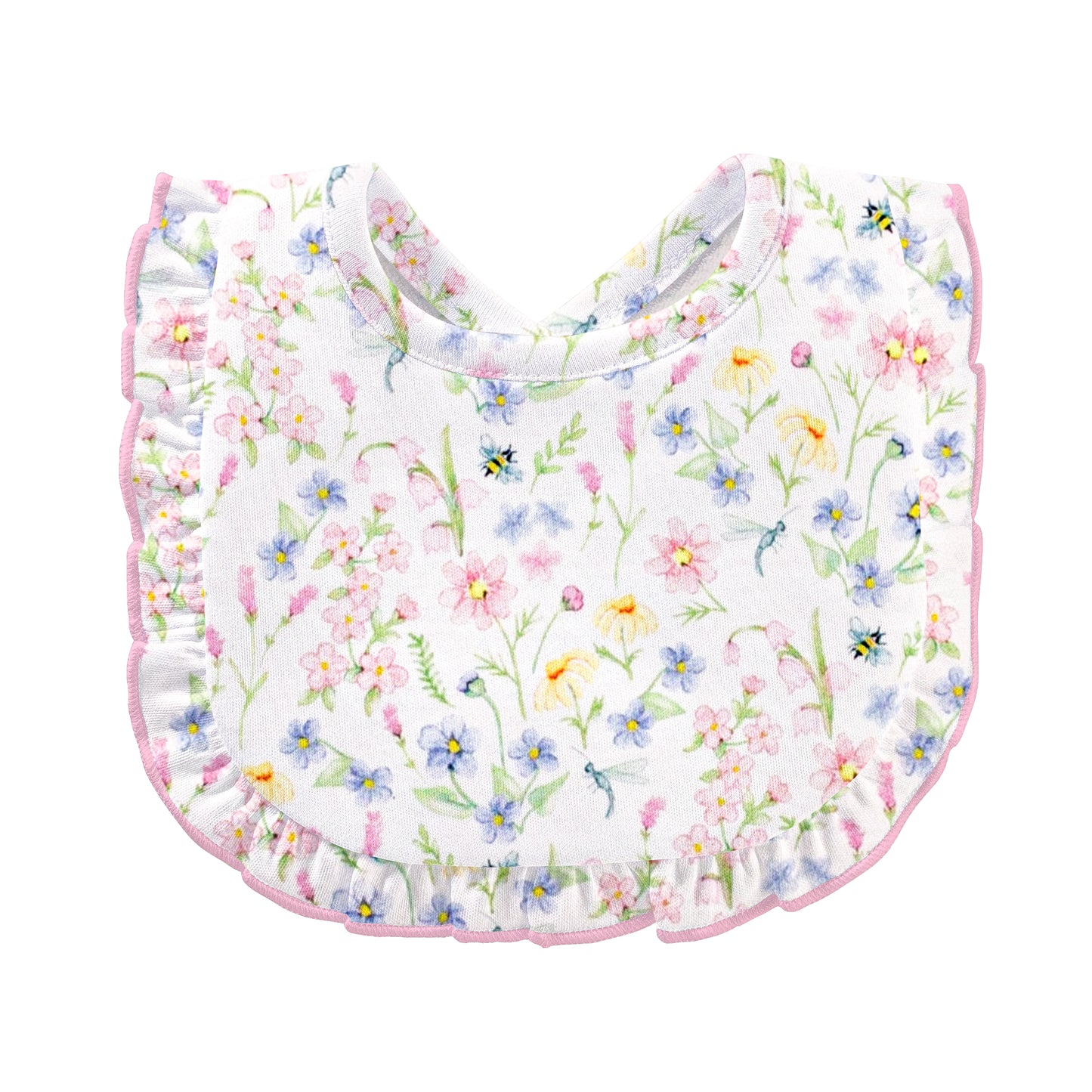 Spring Blush Bib w/Ruffle