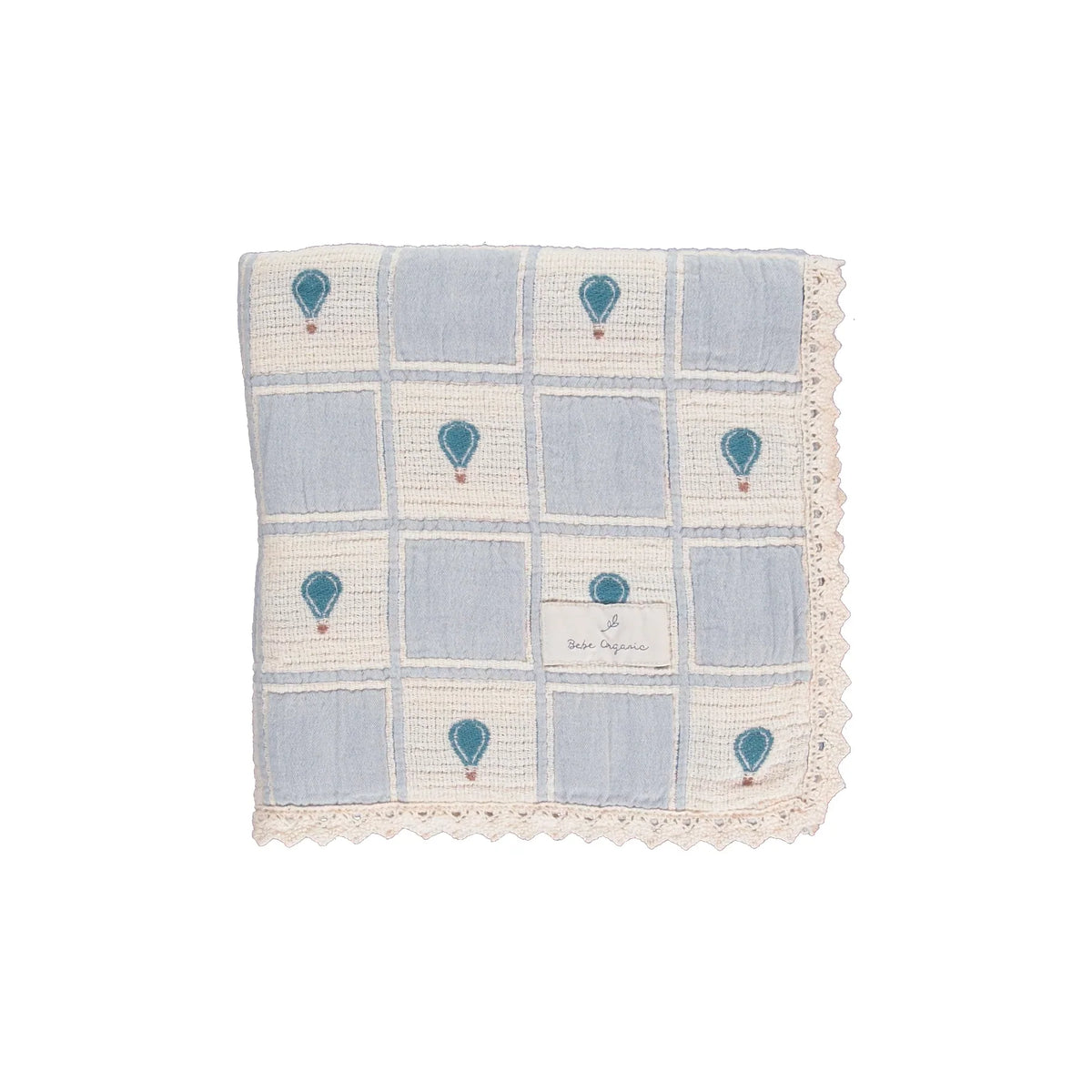 Balloon Blanket Blue Patchwork