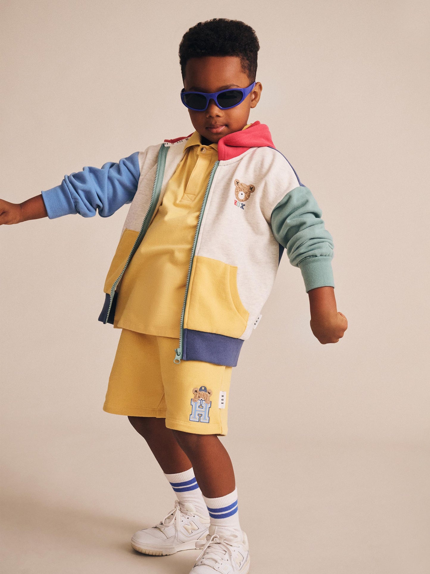 Huxbear Zip Up Hoodie Colour Block