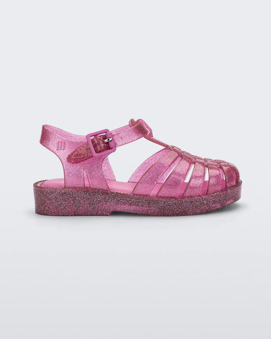 Pink Glitter Jelly Sandals