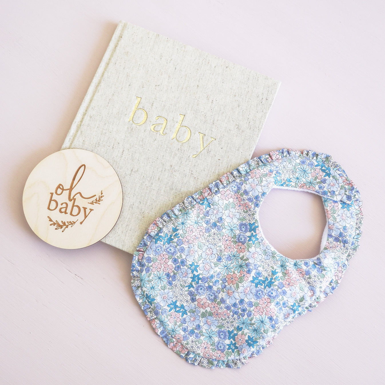 Ruffle Edge Bib Liberty Blue