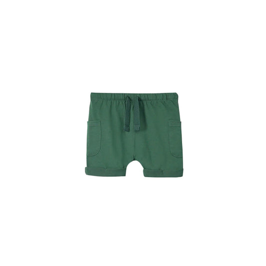Rolled Up Jersey Shorts- Green