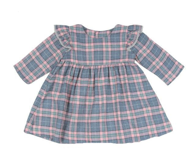 Pink Plaid Cotton Dress