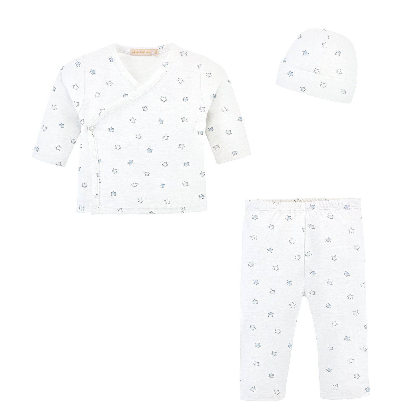 Blue Little Stars Printed Take Me Home w/Hat Set