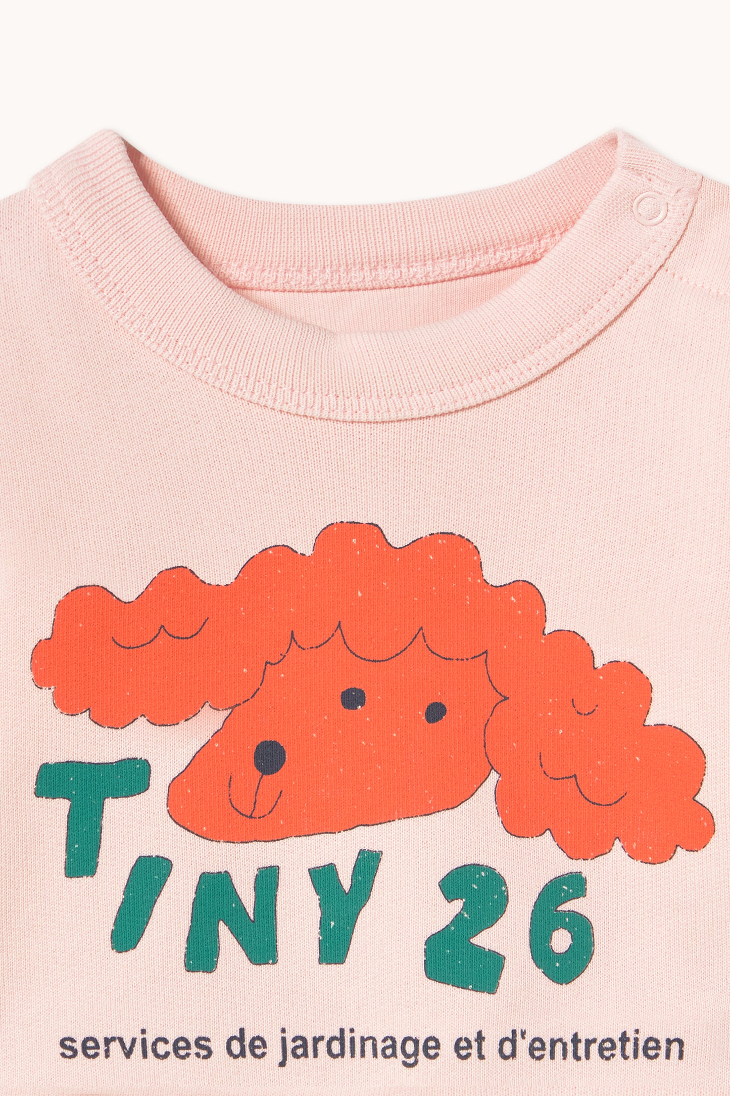 Red Dog Baby Sweatshirt Pastel Pink