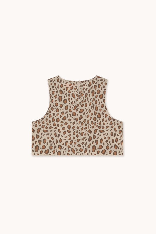 Animal Print Poplin Top