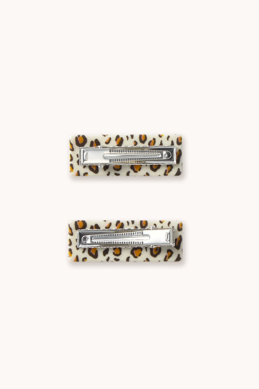 Animal Print Hair Clips Set