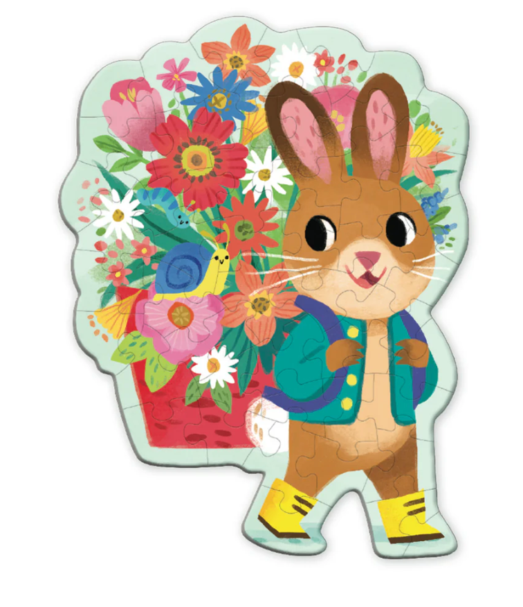 Bunny Bouquet Scratch & Sniff Shaped Mini Puzzle