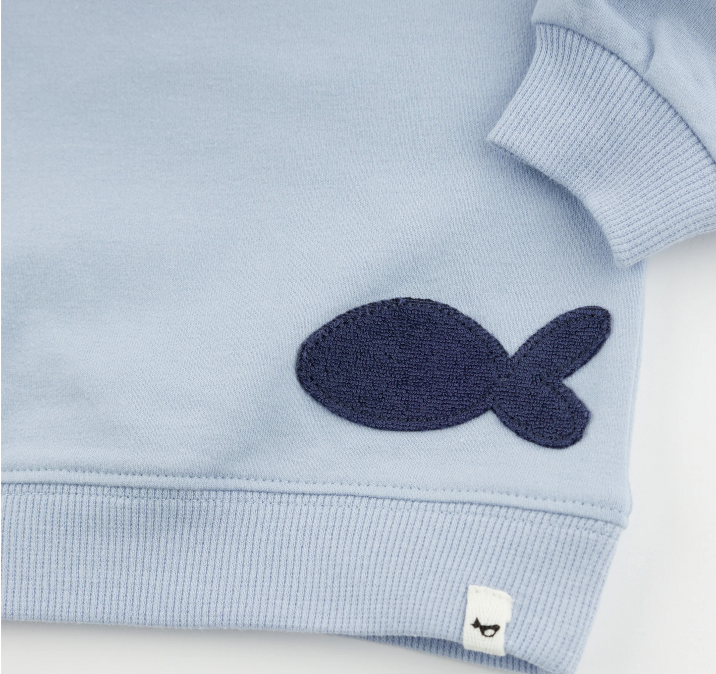 Charlie Sweatshirt Fish- Periwinkle