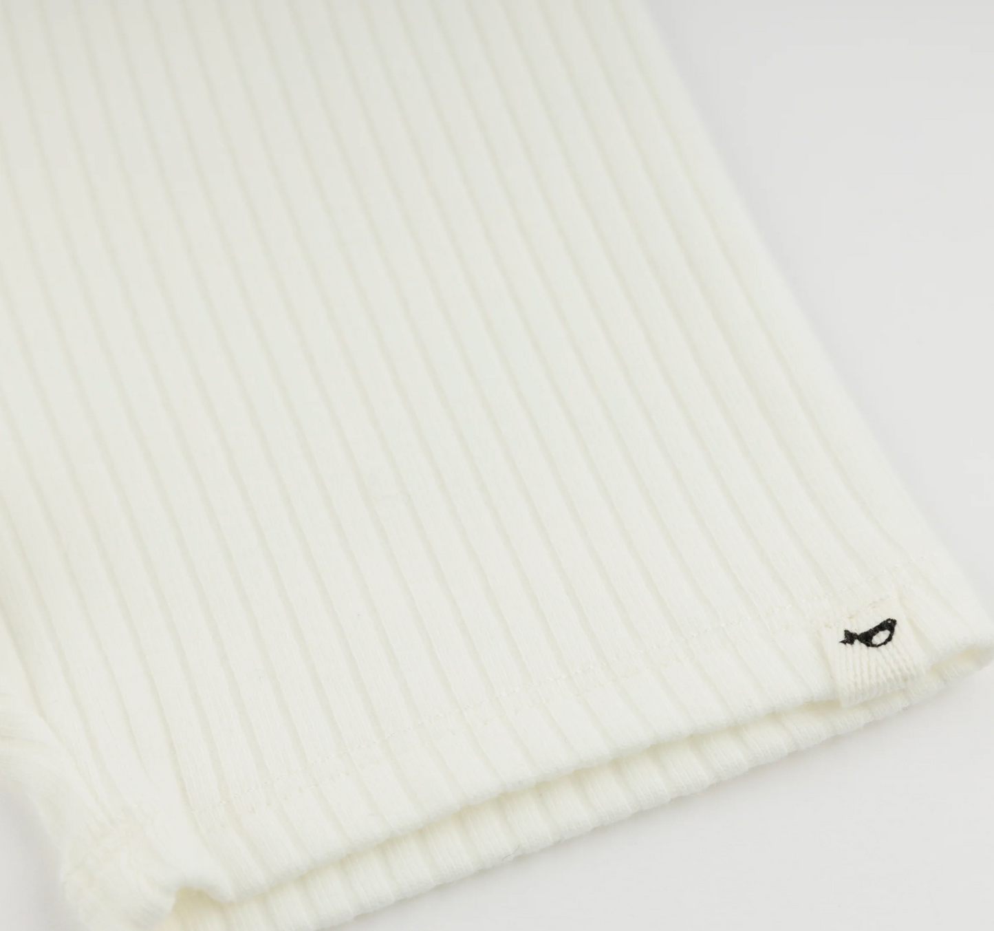 Wide Rib Biker Short - Cream