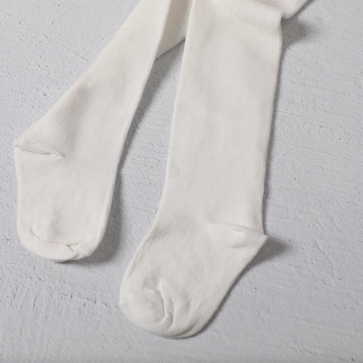 Fine Knit Baby Girl Tights - Natural