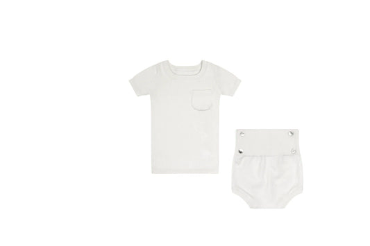 White High Wasted Knit Set