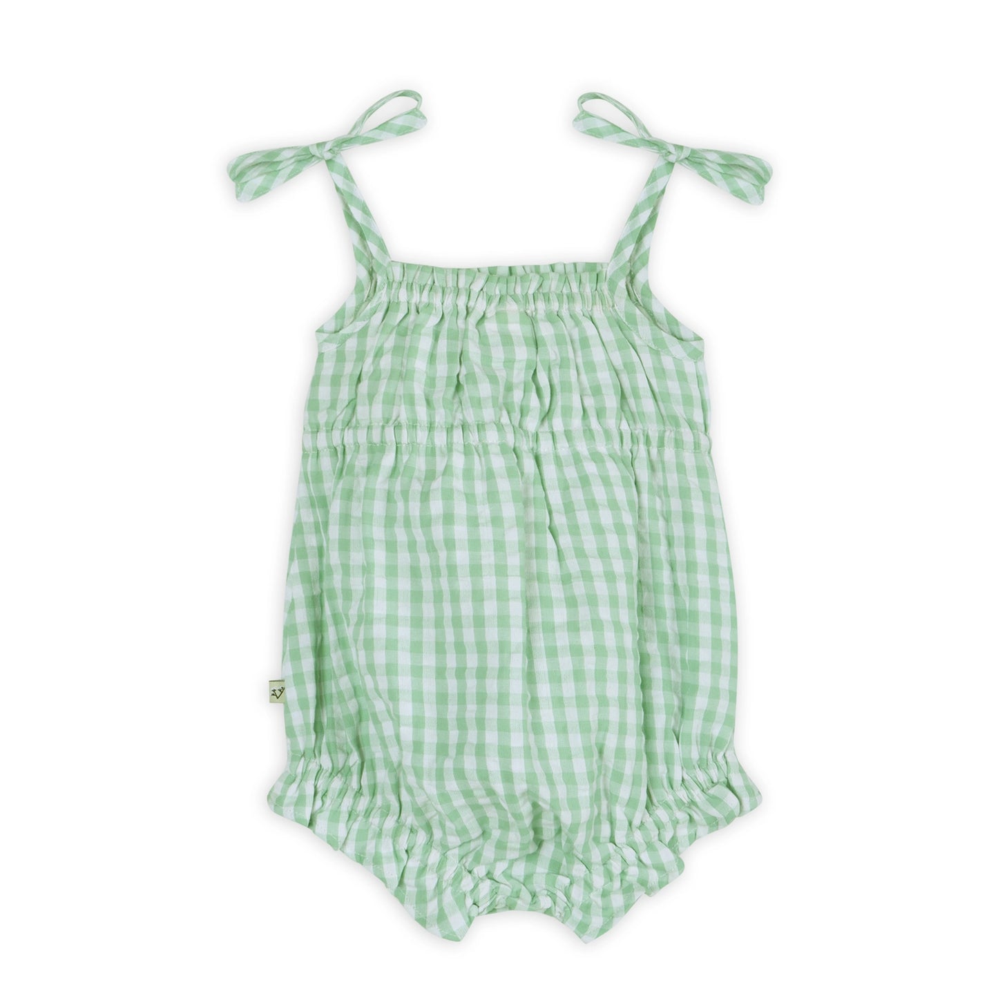 Forest Gingham Baby Romper And Headband