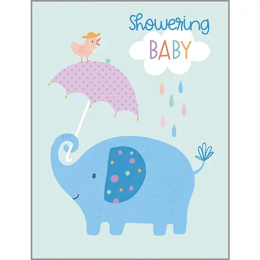 Baby Greeting Card - Umbrella Shower