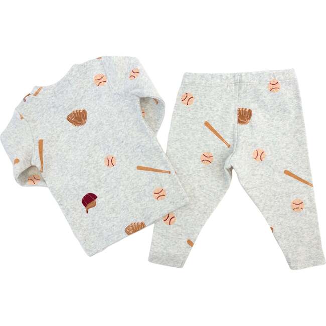 Gray Baseball Print Set