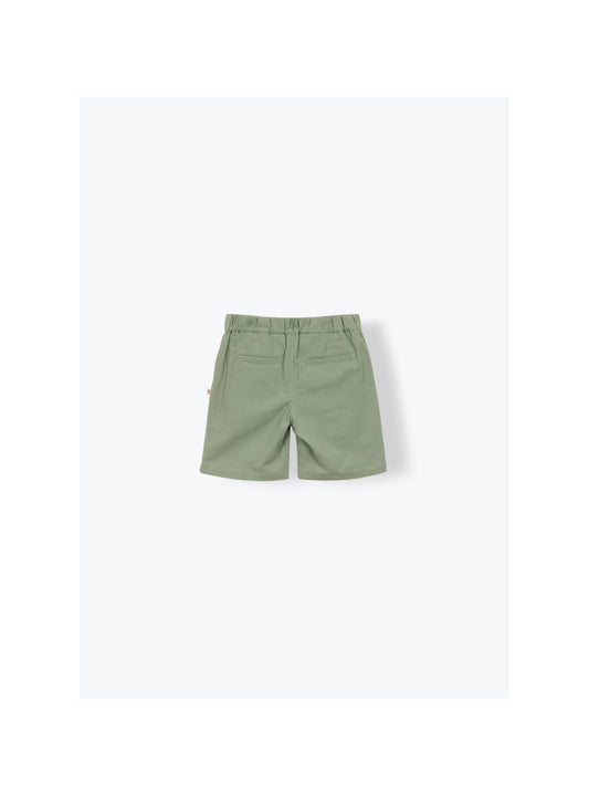Rustic Cotton Bermuda Shorts Khaki