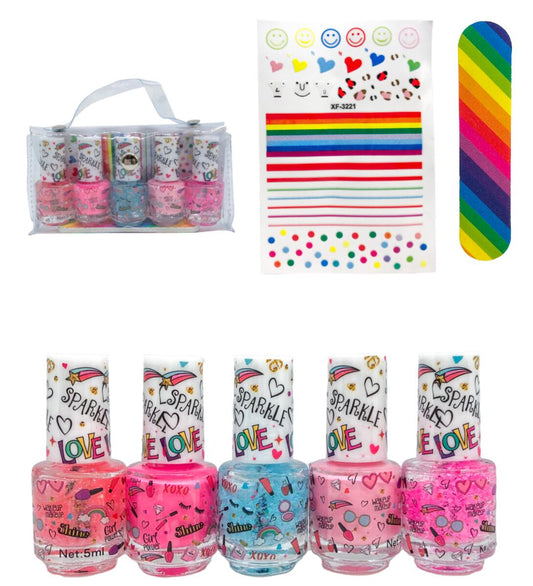 Assorted Glitter Nail Polish Set