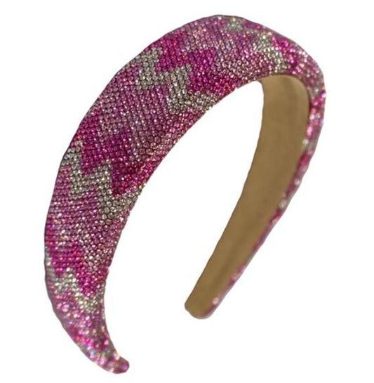Pink Crystalized Aztec Headband