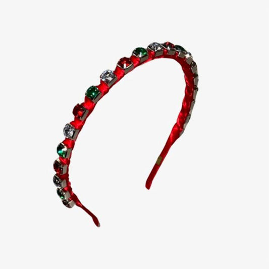 Dark red Thin Jewel Headband