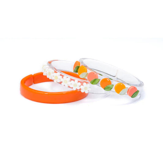 Daisy Tangerine Orange Bangles