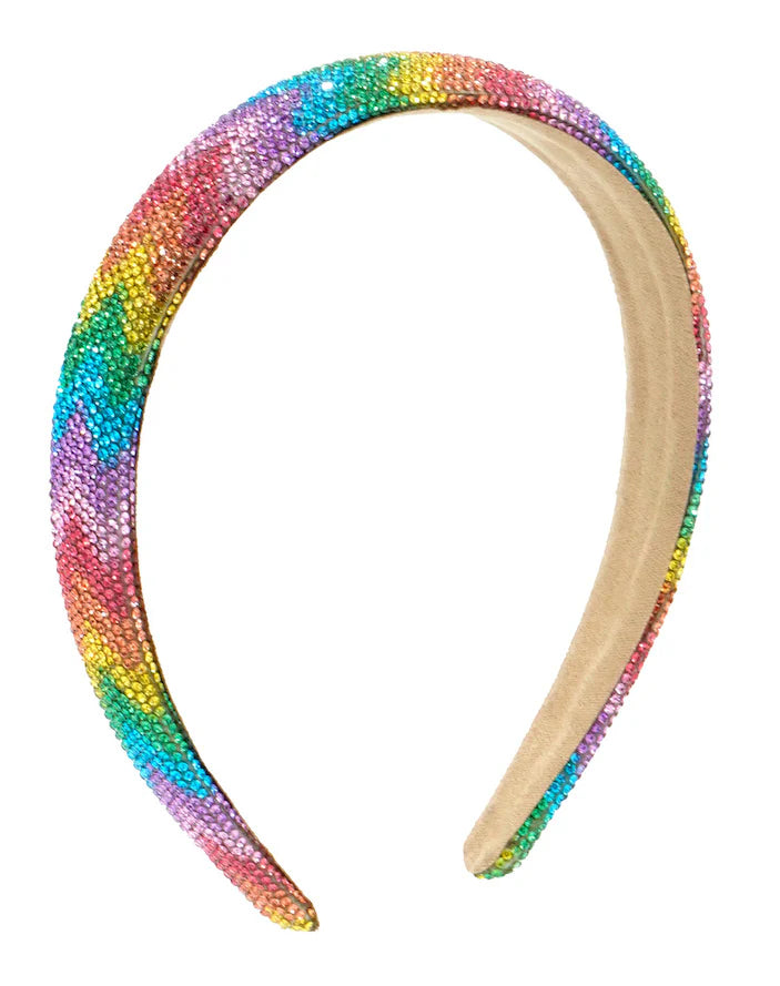 Thin Crystallized Rainbow Headband