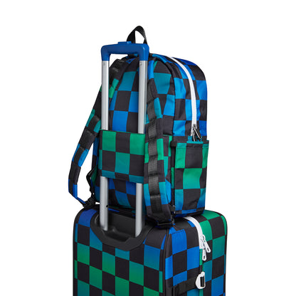 Kane Backpack-Blue Checkerboard