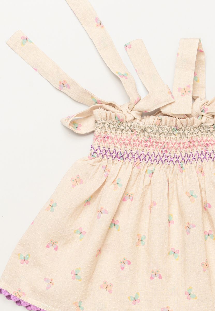 Didi Baby Smock Top And Bloomers Butterfly Print