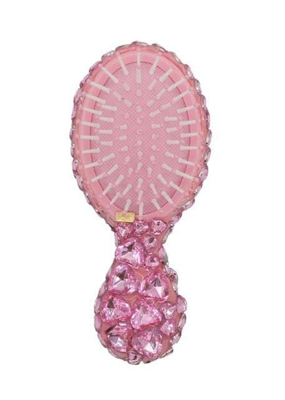 Pink Heart Jewel Hair Brush