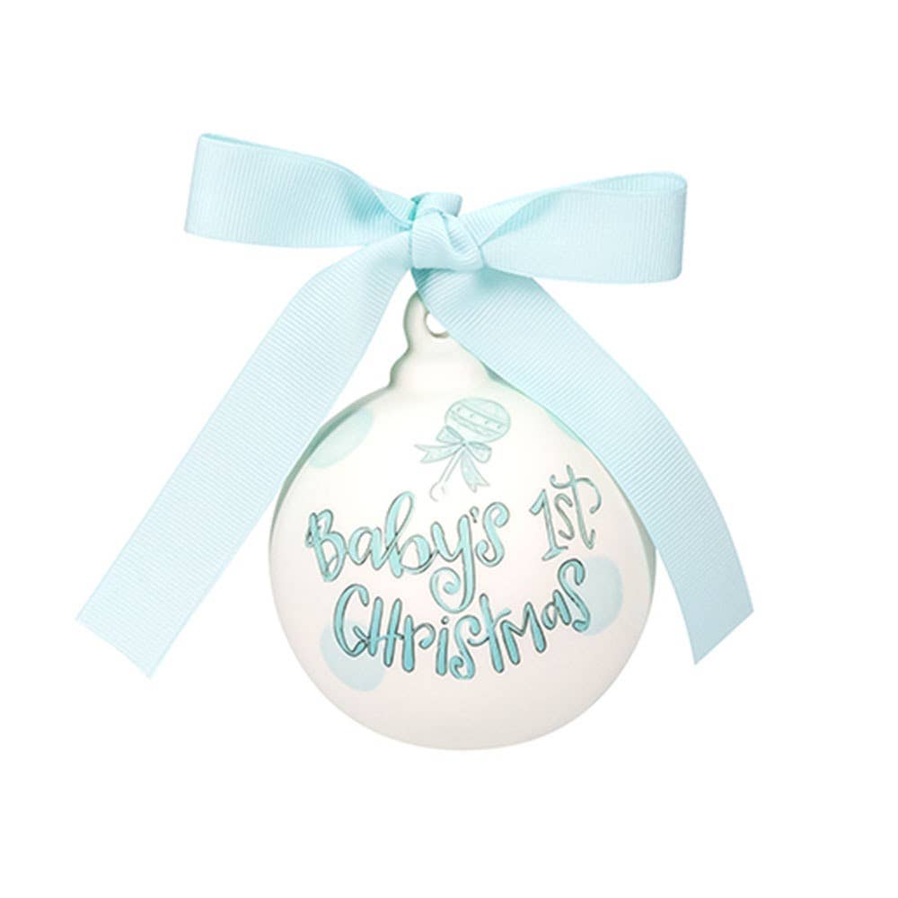 My First Christmas Ceramic Ornament Blue