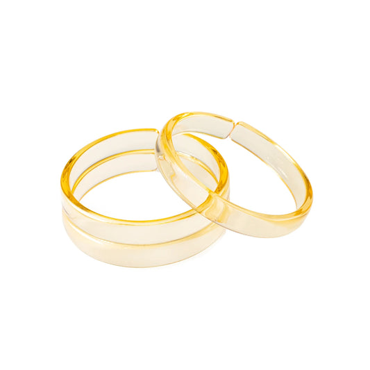 Clear Yellow Bangles