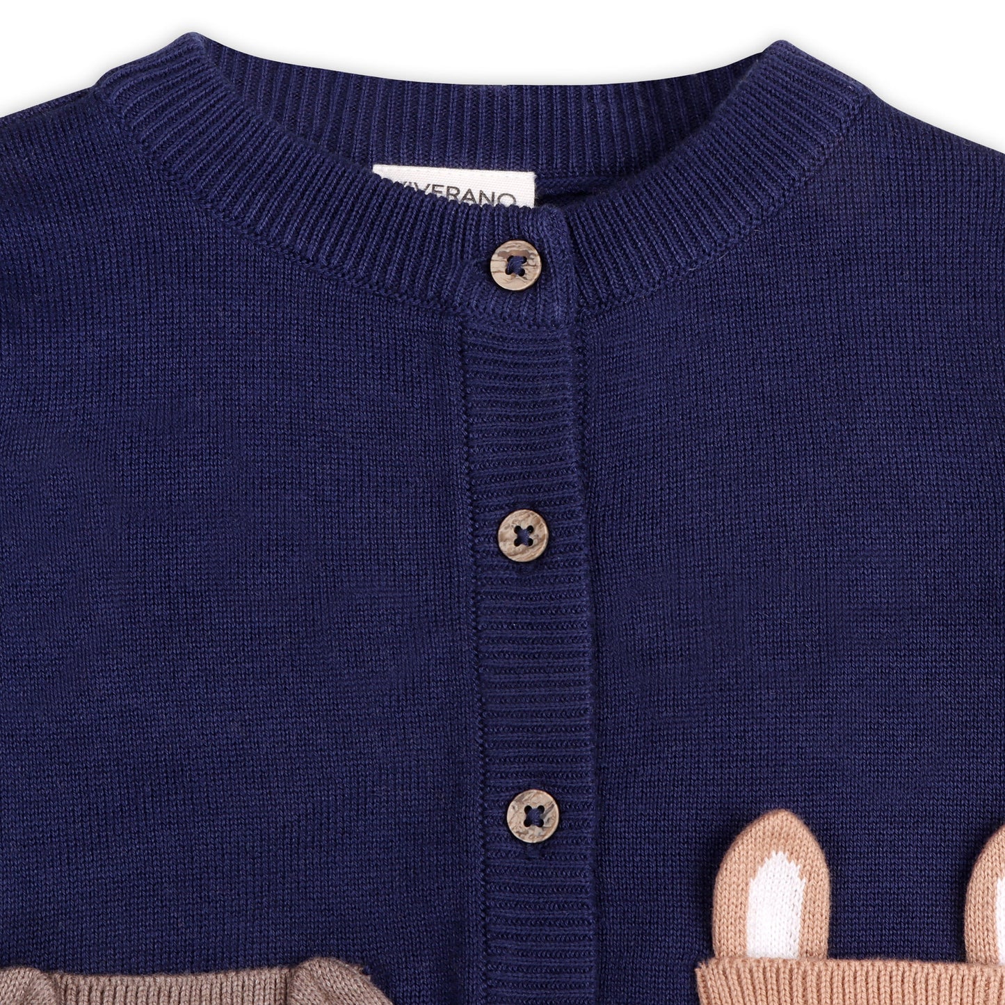 Dog Pocket Embroidered Knit Cardigan