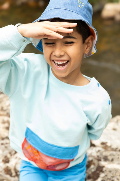 Recycled Cotton Pockets Kid Sweatshirt