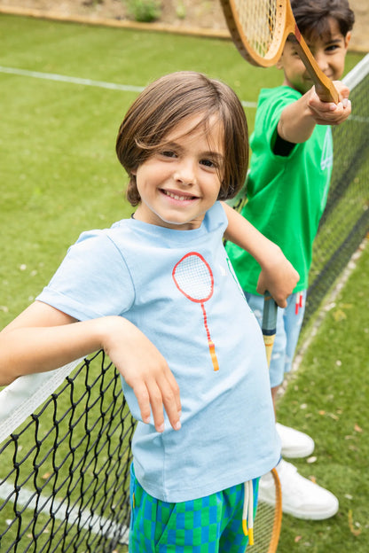Recycled Cotton Badminton Kid T-Shirt