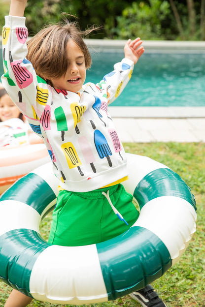 Recycled Cotton Fern Green Kid Short