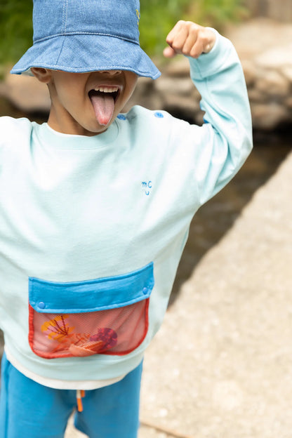 Recycled Cotton Pockets Kid Sweatshirt