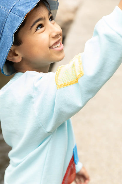 Recycled Cotton Pockets Kid Sweatshirt