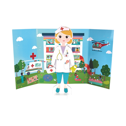 Wooden Magnetic Dress Up Doll - Florence