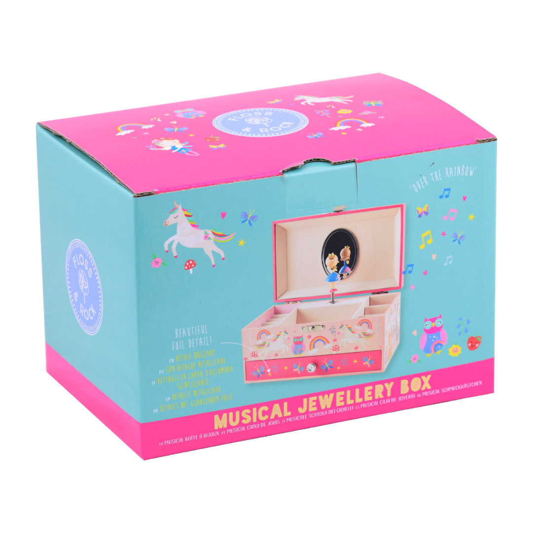 Musical Jewelery Box with Drawer - Rainbow Fairy
