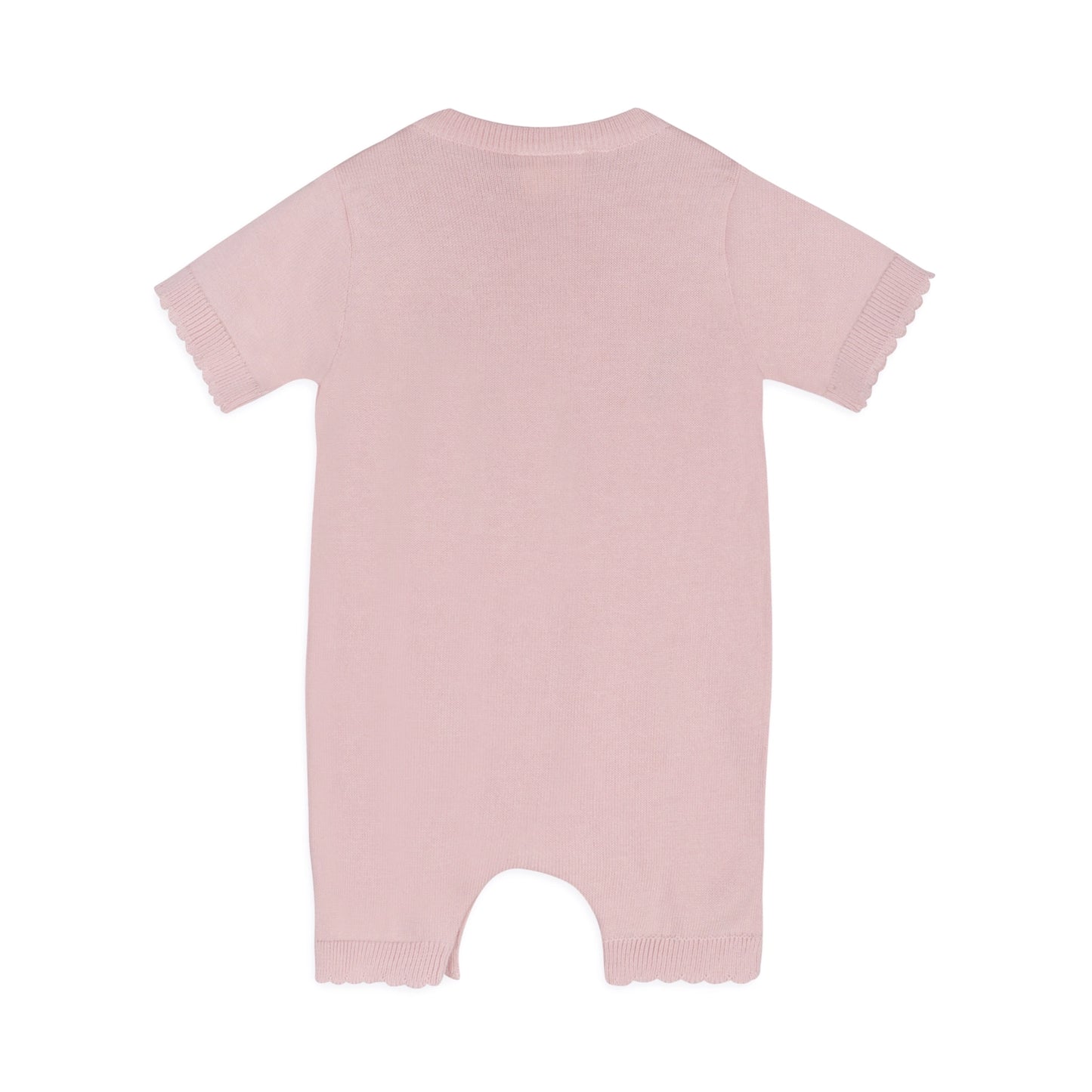Furry Bunny Embroidered Baby Knit Romper
