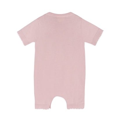 Furry Bunny Embroidered Baby Knit Romper