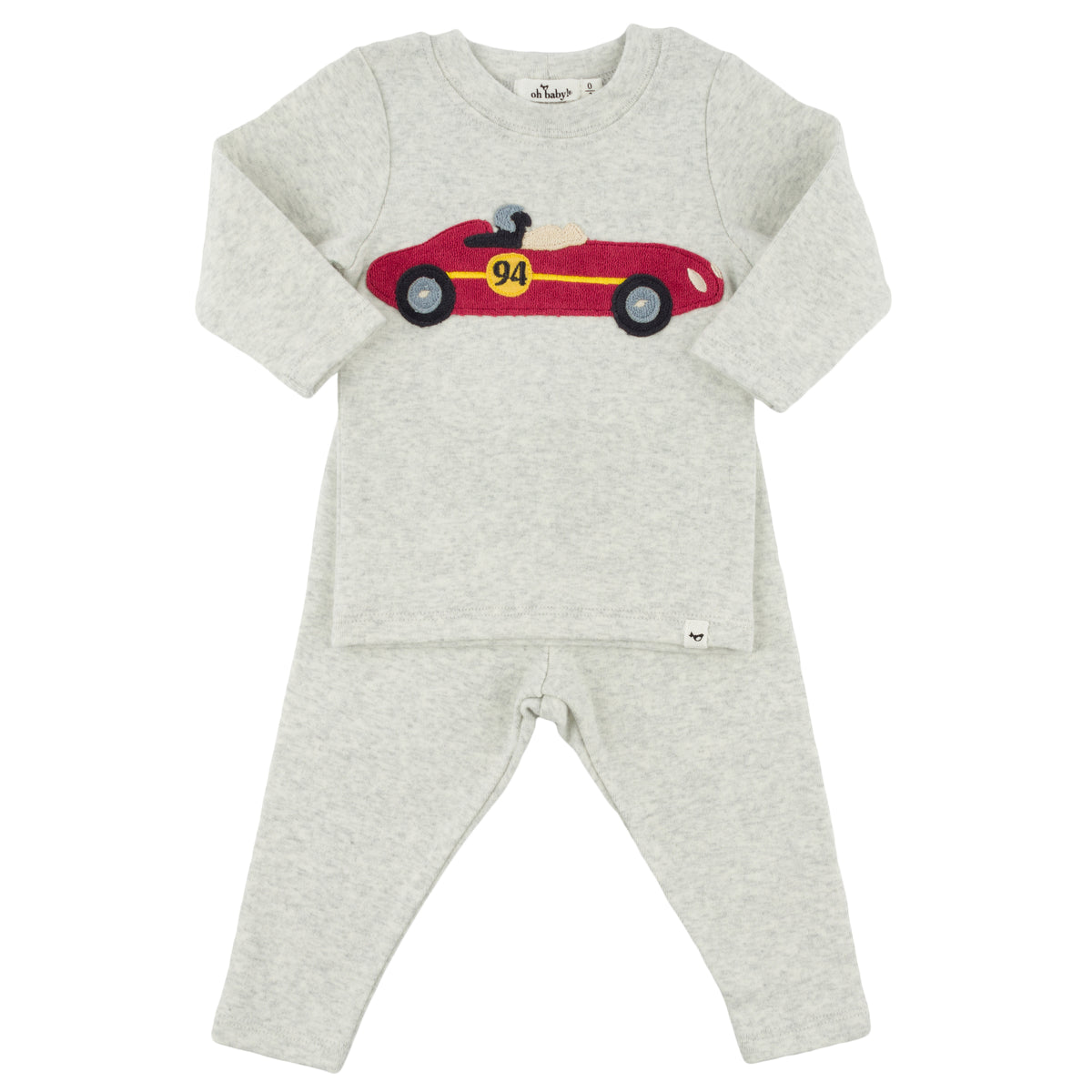 Heather Gray Racecar- Two Piece Set
