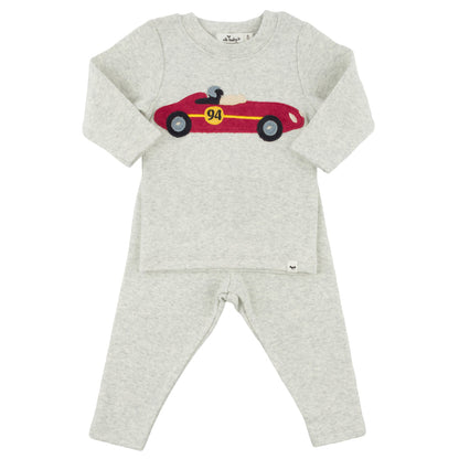 Heather Gray Racecar- Two Piece Set