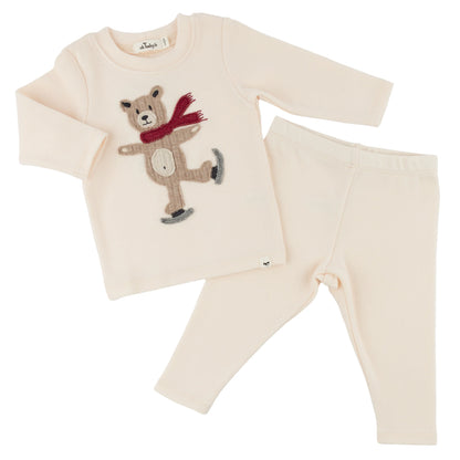 Iceskating Bear Baby Rib - Two Piece Set
