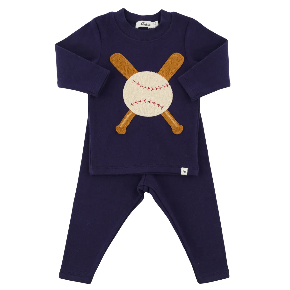 Terry Baseball Navy- Two Piece Set