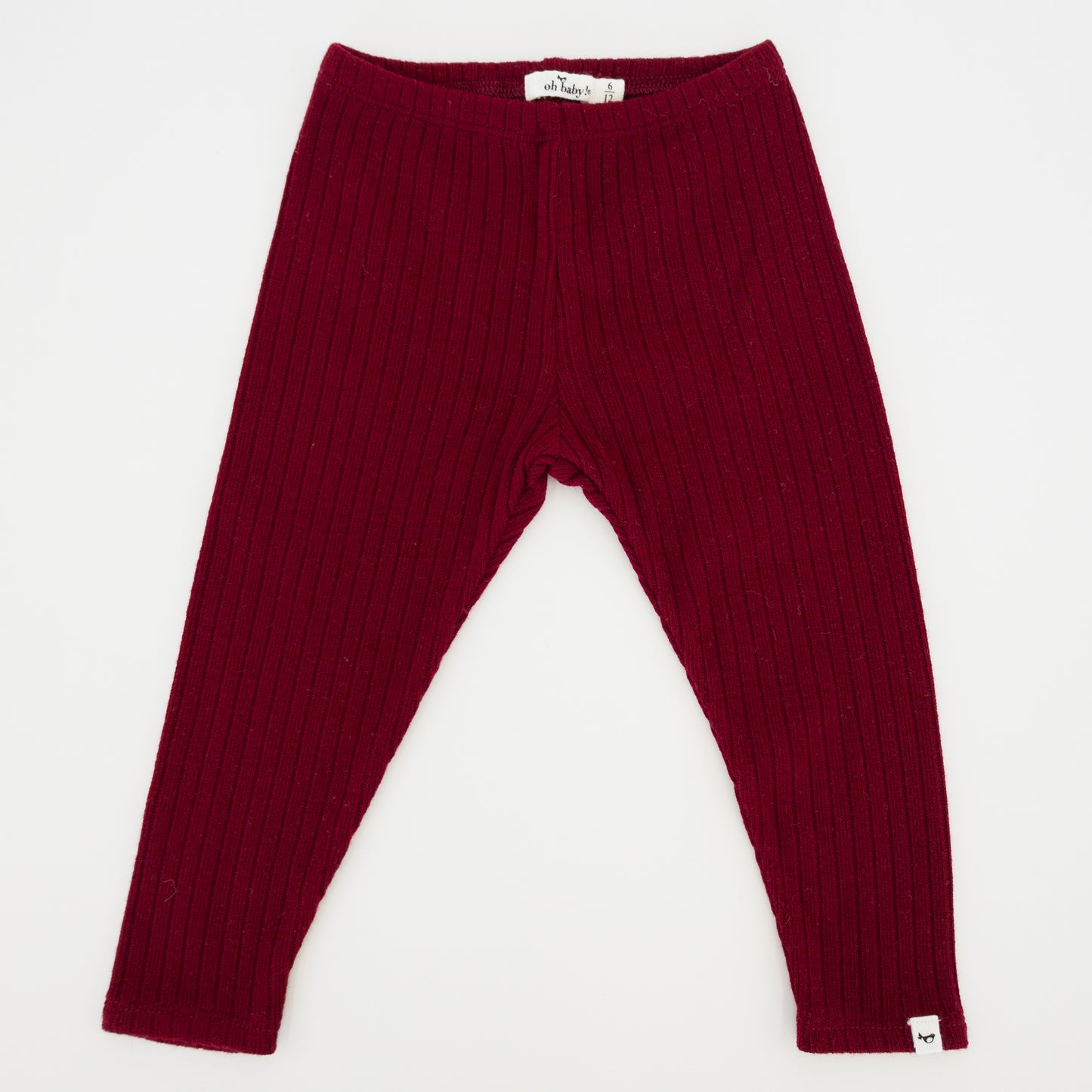 Berry Wide Rib Fuzzy Sweater Knit Legging